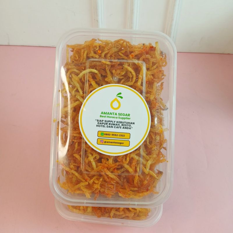 

Kentang Mustofa Kriuk Premium Kemasan 1000ml Enak Krispi Cemilan Lauk Makan Nikmat Gurih Bogor