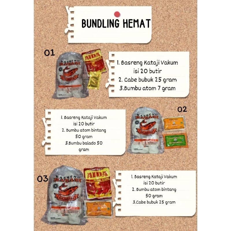 

BUNDLING BASRENG KATAJI VAKUM + BUMBU