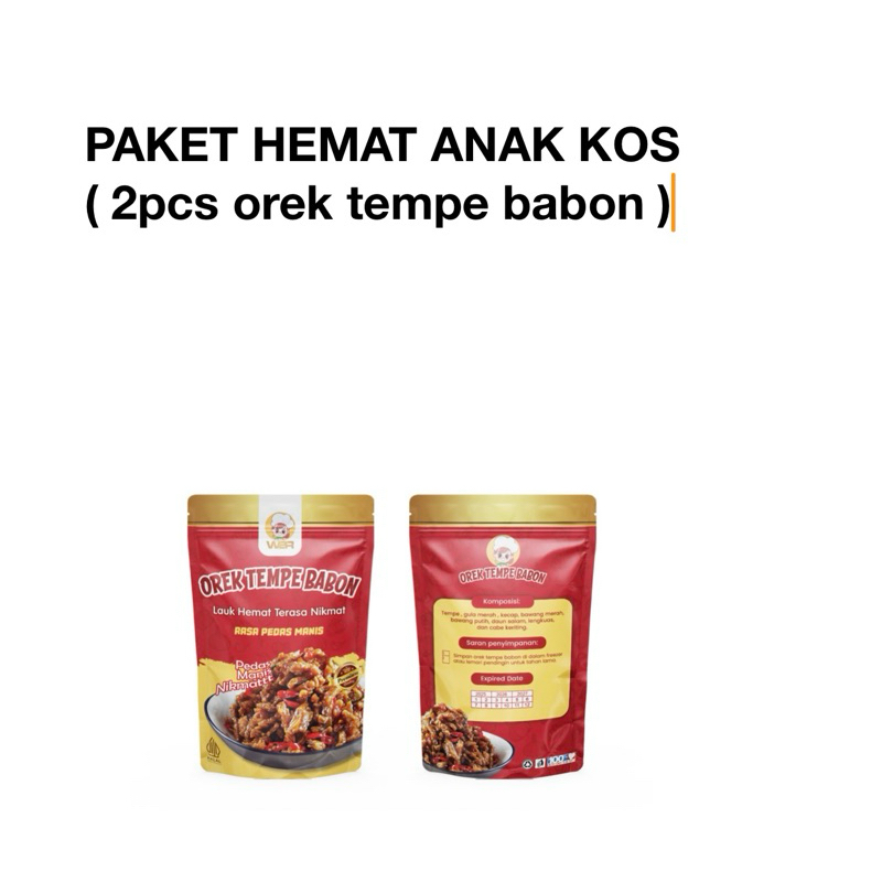 

PAKET HEMAT ANAK KOS 2pcs OREK TEMPE BABON