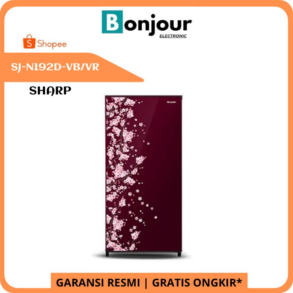 Kulkas Sharp 1 Pintu SJ-N192D-VB/VR Low Wattage Kulkas 184 L Sharp SJ N192D