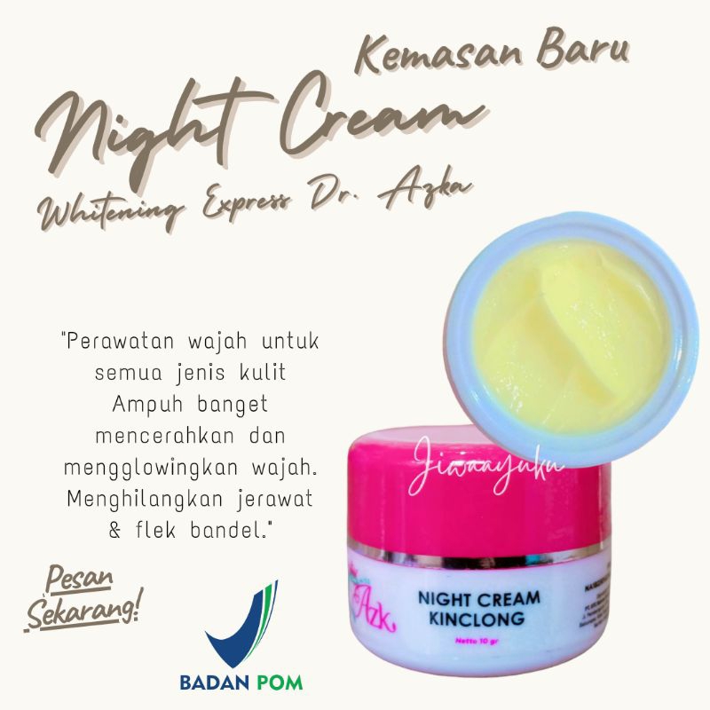 NIGHT CREAM WHITENING EXPRESS DR. AZKA SKINCARE