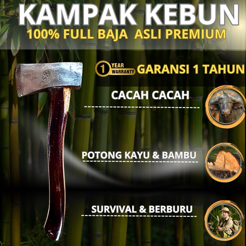 [ Garansi Baja Asli ] Kampak Kapak Sulaiman Original % > Alat Tukang Multifungsi