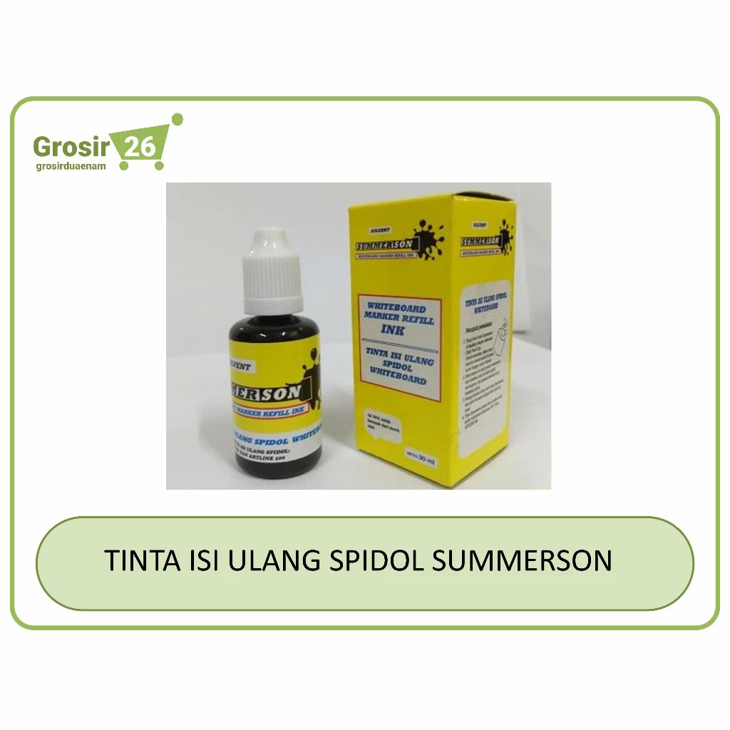 

Tinta Hitam Spidol/Refill Ink Summerson Whiteboard (Bisa di hapus) 30ML - Jefistore Studio