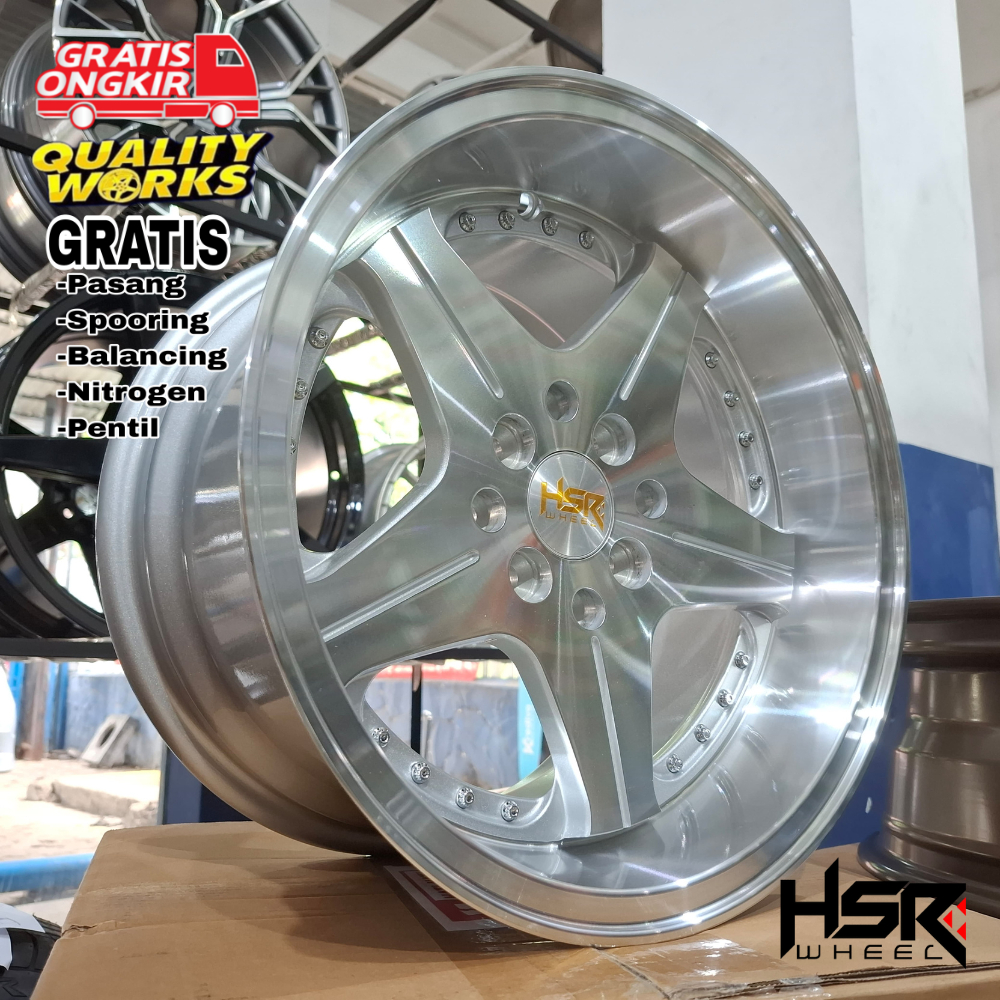 Velg Celong Ring 15 Lebar 7/8,5 Pcd 4x100 4x114,3 Et35/25 Hsr Wheel Anambas