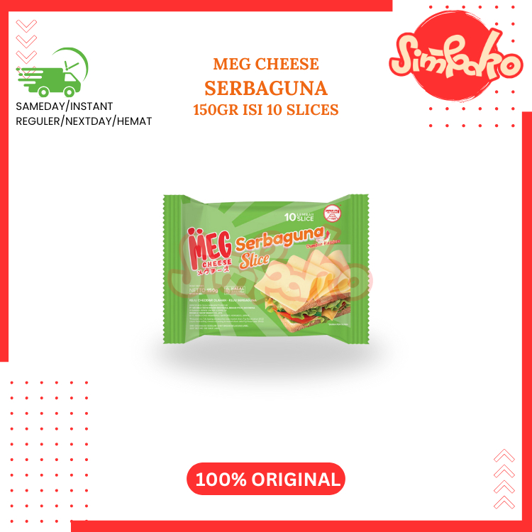 

SIMBAKO - MEG Cheese Keju Slice Cheddar Serbaguna Lembaran 10 Slices