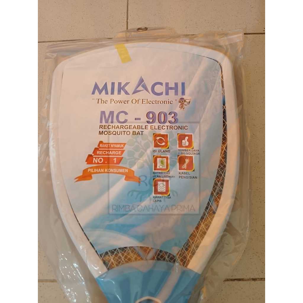 Raket Nyamuk Mikachi MC-903 Rechargable Electronic Mosquito Bat