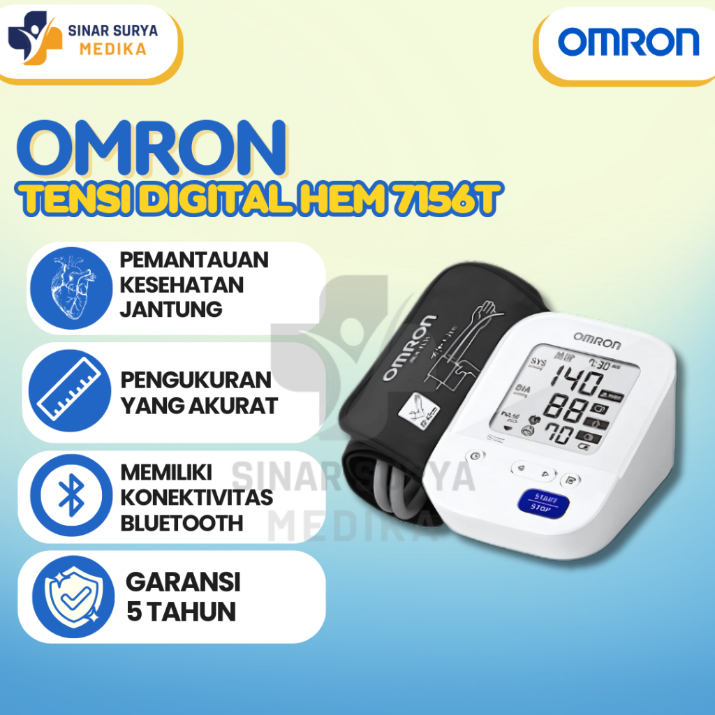 OMRON HEM 7156-T Tensimeter Digital + Connect Bluetooth / Tensimeter Omron 7156T