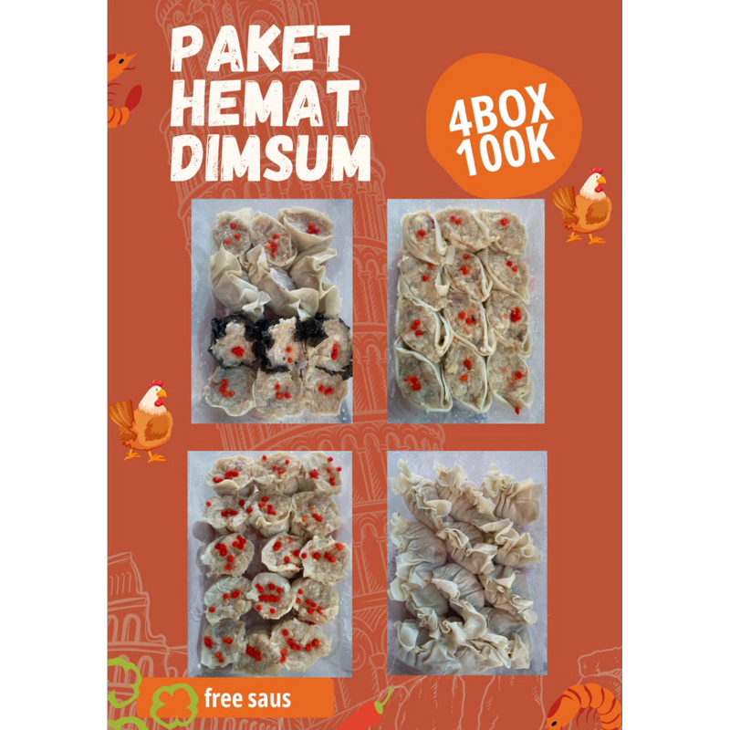 

Dimsum paket hemat 4 box 100k