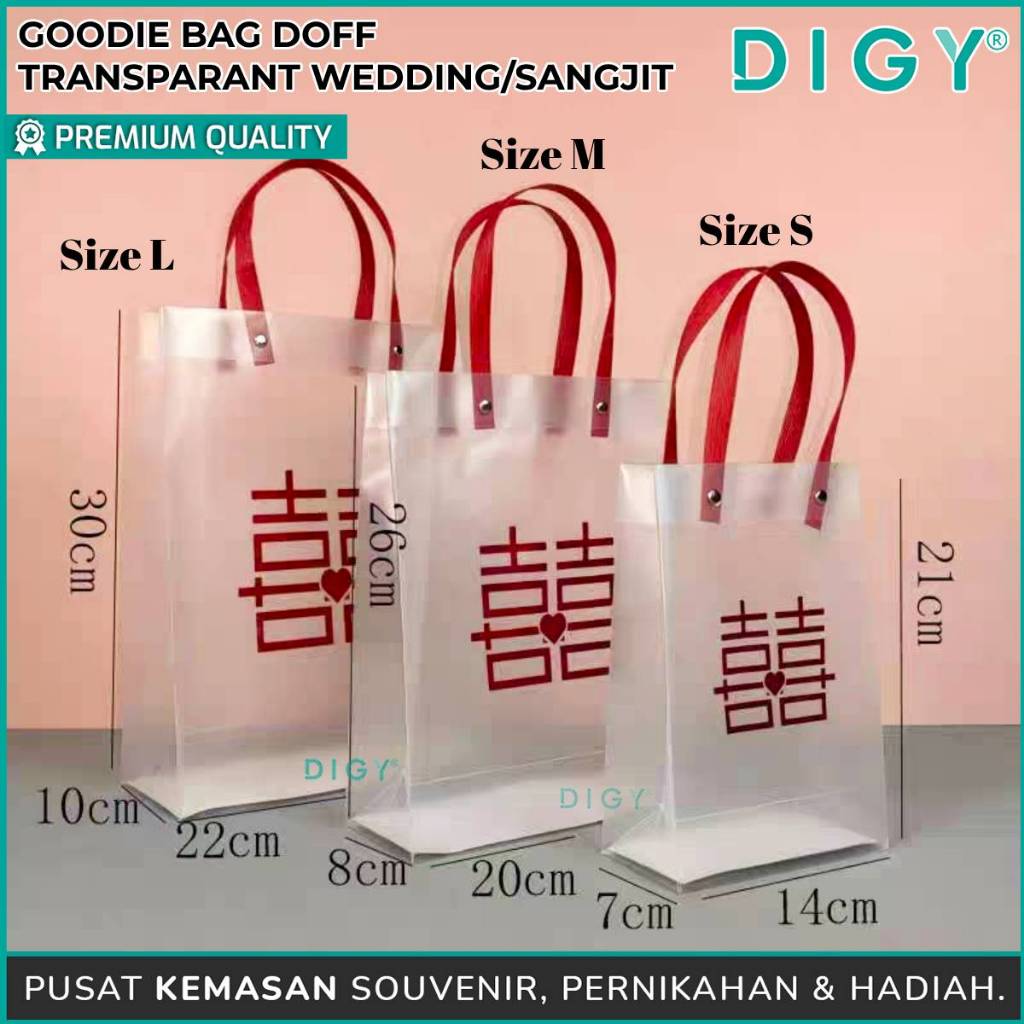 

Goodie Bag Doff Premium / Tas Wedding Sangjit / Tas Goodie Bag Transaparan / Tas Transparan Sangjit