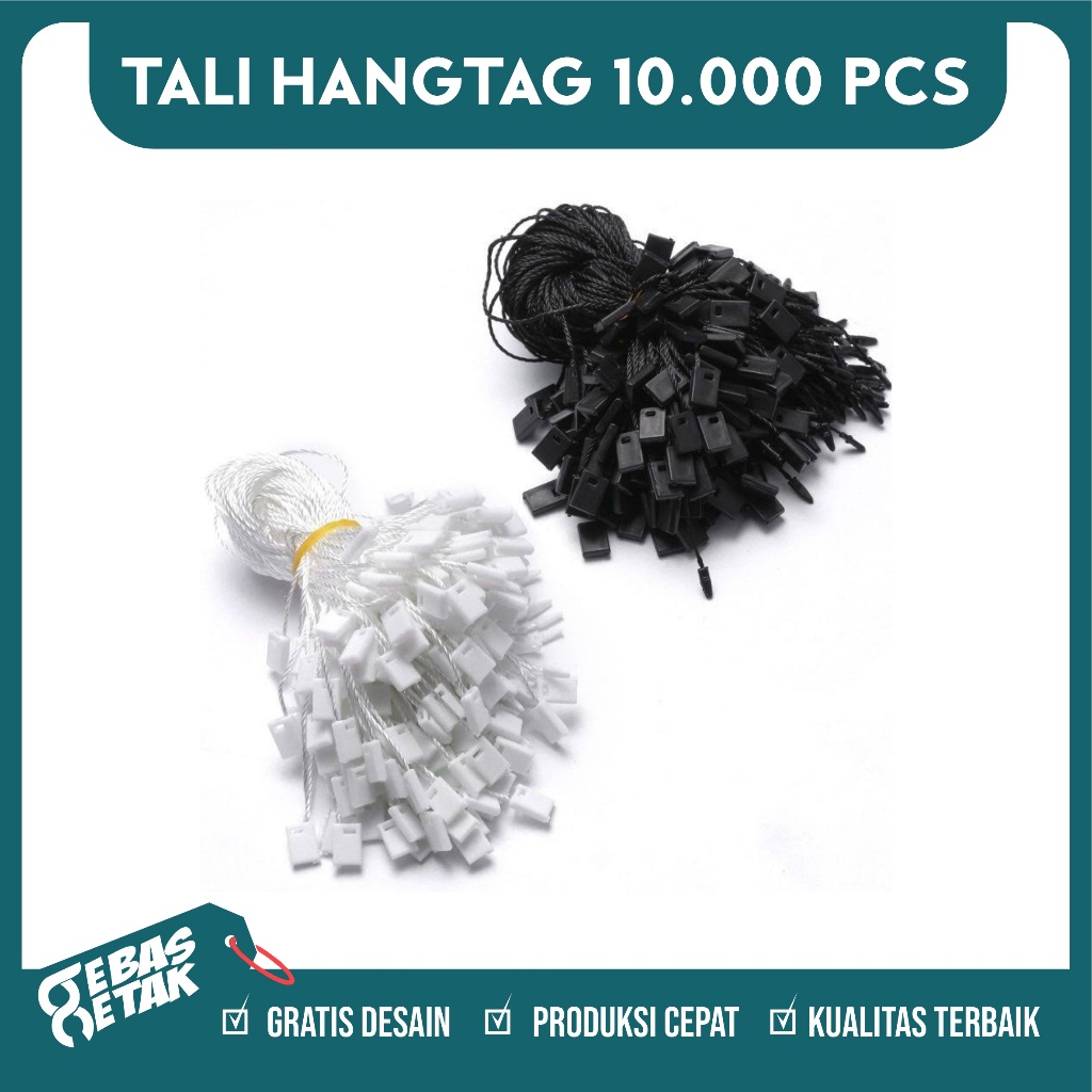 

tali hangtag hang tag warna hitam atau putih10.000 pcs