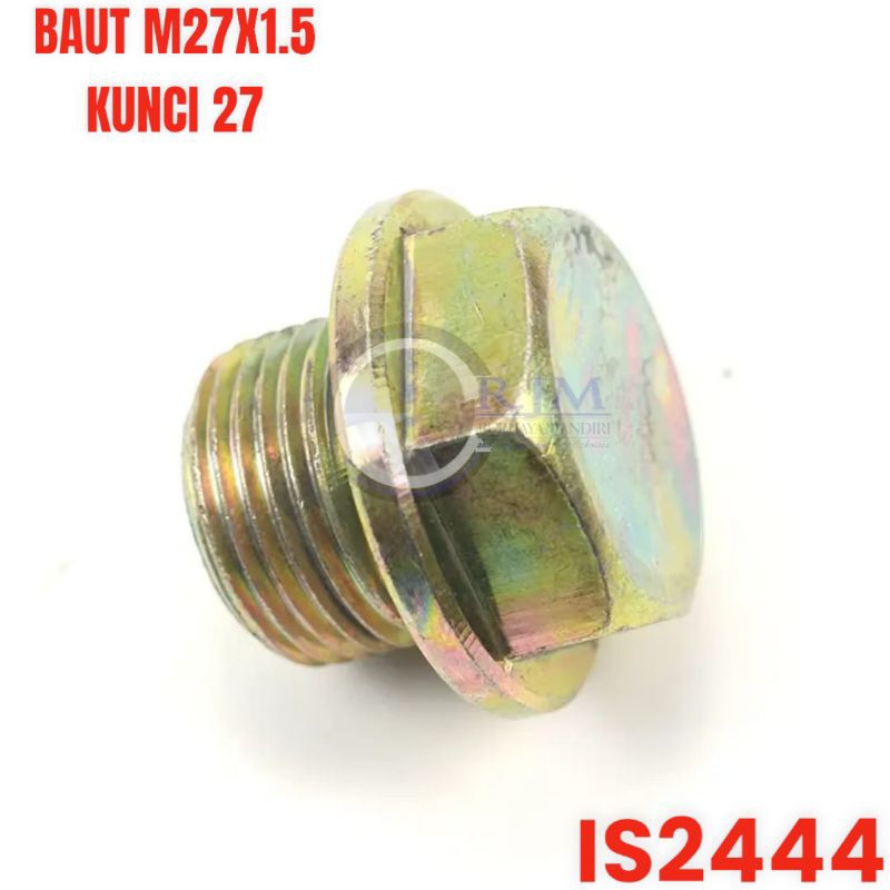 1pcs Baut Tutup Oli m27x1.5 Baut Oli Mesin 27mm Kunci 27 bukan baut 19 kunci 17