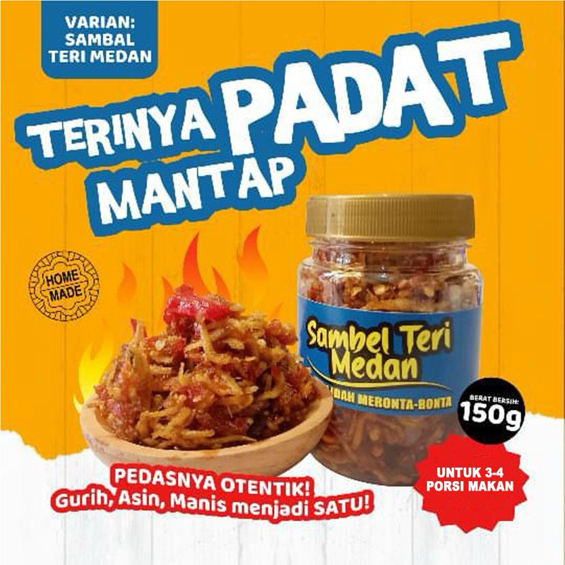 

Sambel Teri Medan Homemade| Berat bersih 150 gr | Bikin Lidah Meronta Ronta | sambel pedas nagih enak puas by JAJAN YOK WEEE