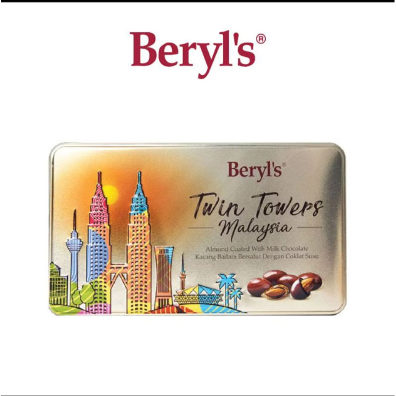 

BERYL'S TWIN TOWERS MALAYSIA ALMOND COATED WITH MILK CHOCOLATE 150G