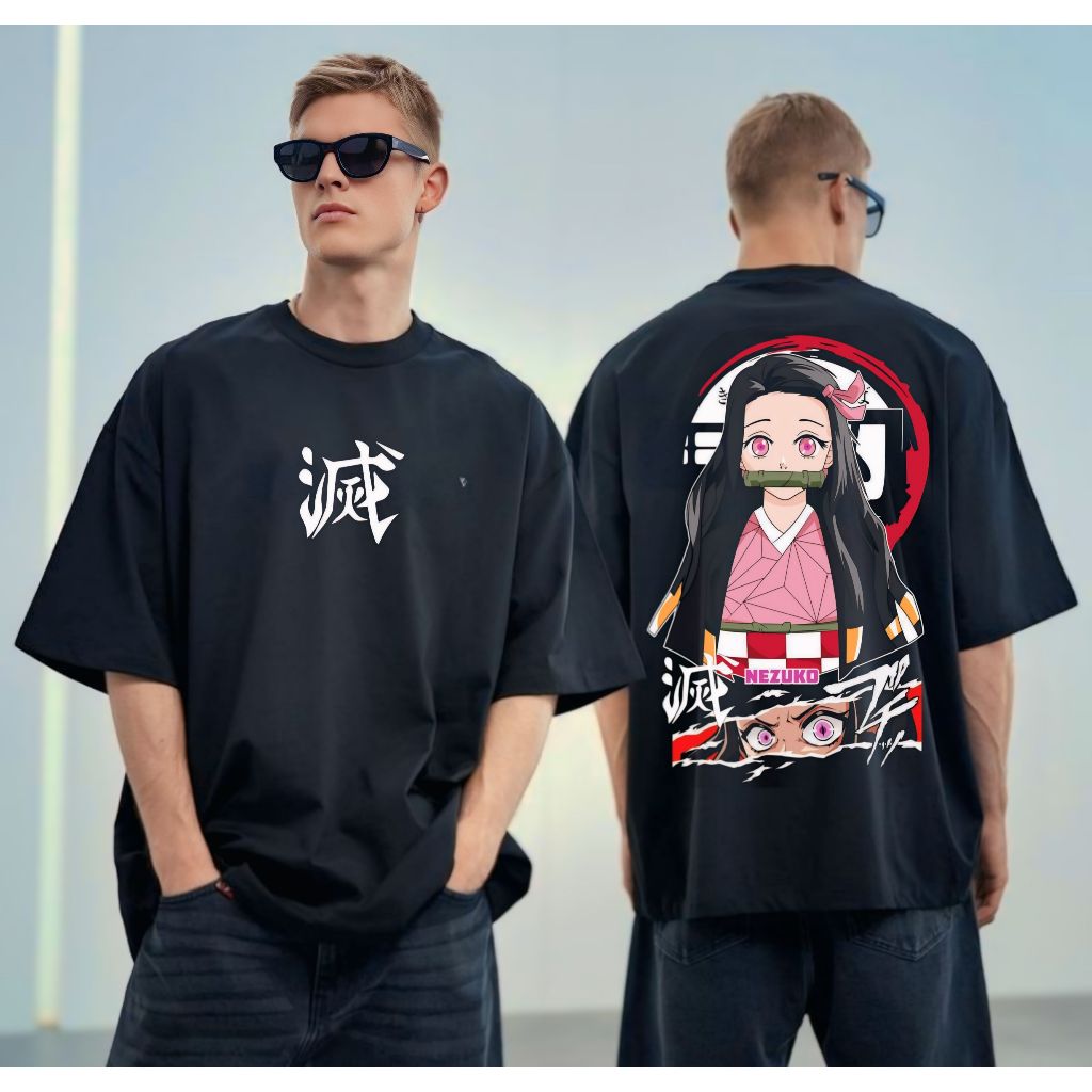 KAOS T-SHIRT PRIA /KAOS MOTIF NEZUKO TERBARU /KAOS DISTRO VIRAL TERPOPULER /KAOS KEREN KEKINIAN