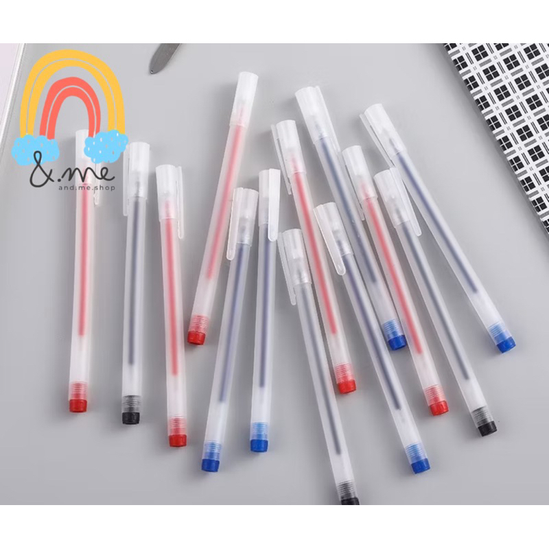 

Gel Pen Pulpen Gel 3 Warna 0.5mm 1 PCS Pulpel Gel 0.5mm Pena Pulpen Bolpoin Tinta Gel Cair Pena Transparant