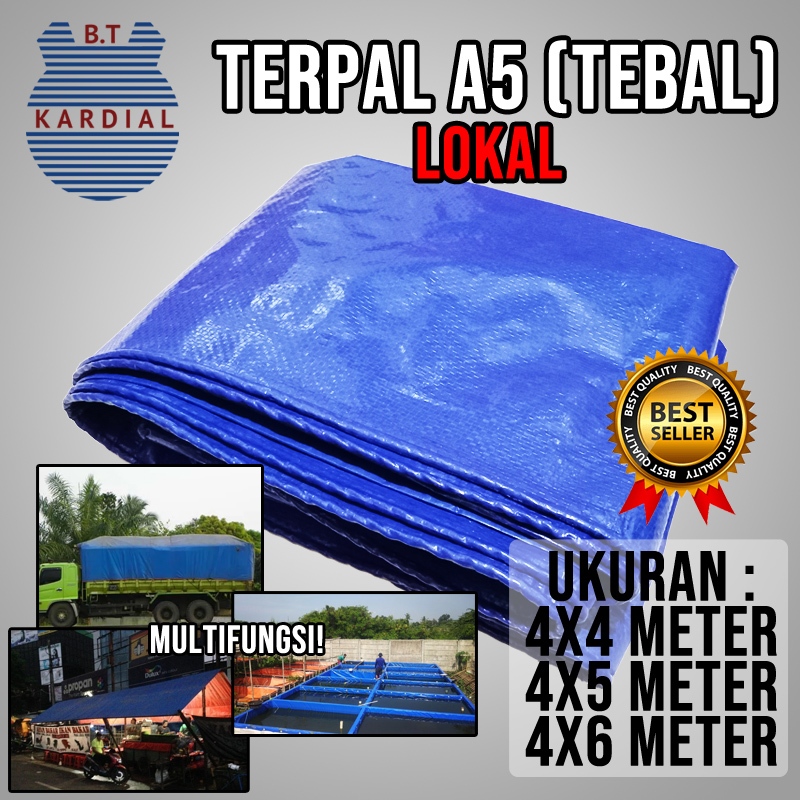 Terpal Plastik A5 (TEBAL) Biru Silver 4x4 4x5 4x6 Murah Kualitas Tinggi