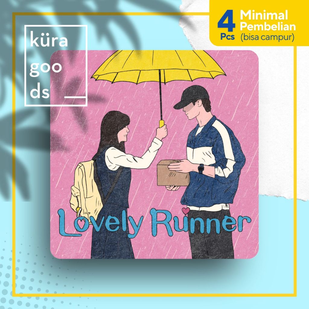 

Sticker Lovely Runner | Fan Art Kdrama Series Byeon Woo-seok and Kim Hye-yoon Drawing
