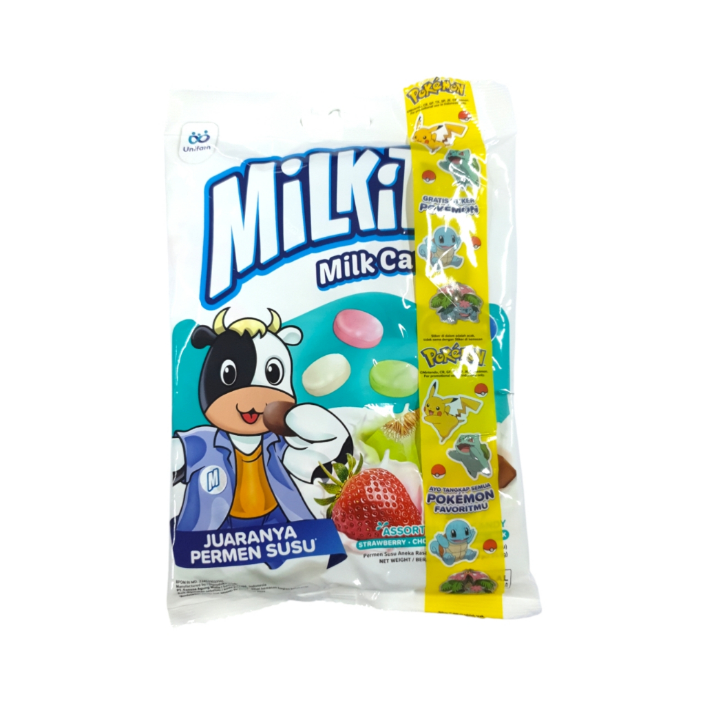 

MILKITA PERMEN SUSU ANEKA RASA STROBERI,COKELAT,MELON,SUSU BAG 105GR