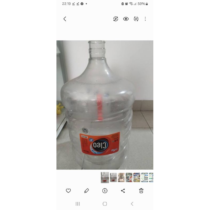 

galon kosong cleo 19 ltr second