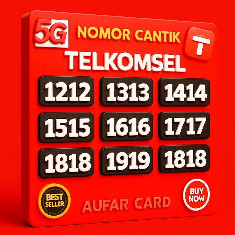 Kartu Perdana Nomor Cantik Telkomsel SIMPATI ABAB 1212 1313 1414 1515 1616 1717 1818 1919 Belasan