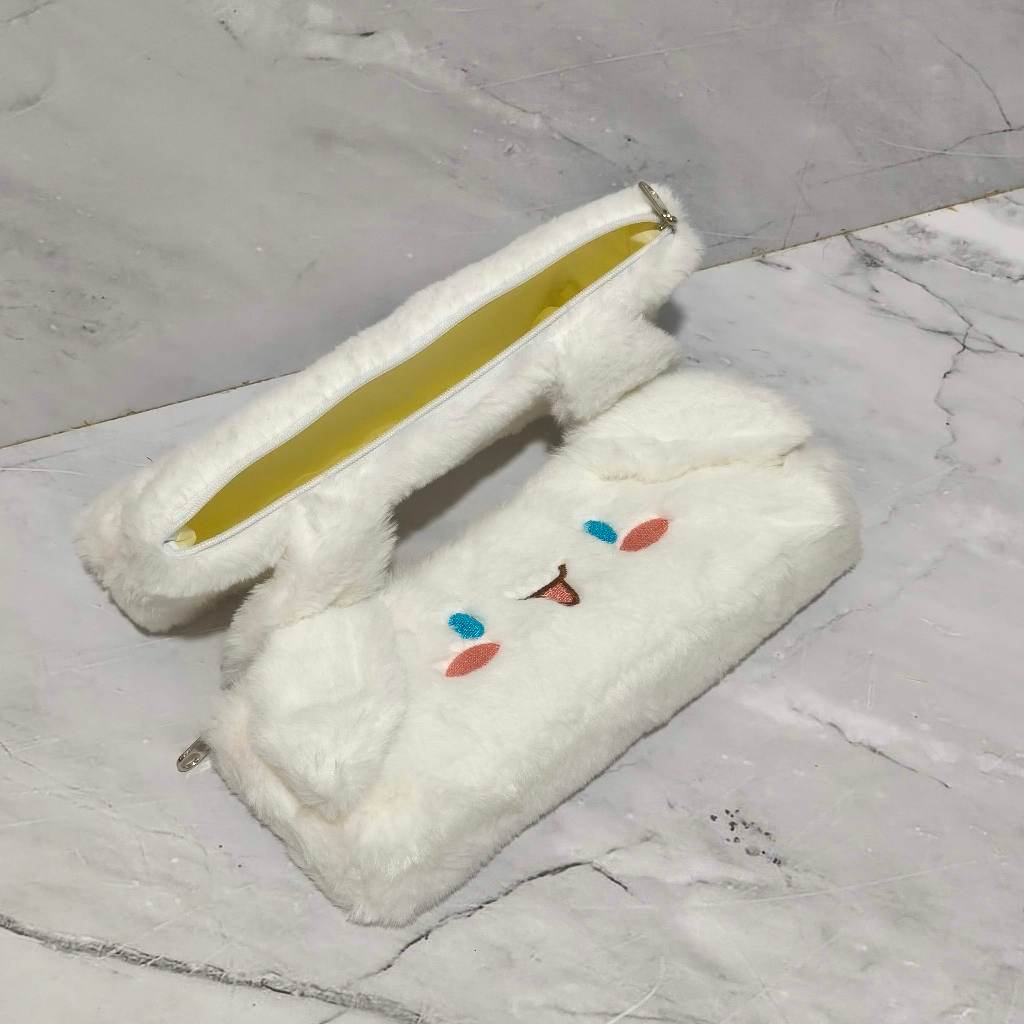 

Kotak Pensil Fluffy Boneka Lucu Premium Bulu Halus Morol Cinamon Dog Zanryo Sanryo Moroll/ Cute Pencil Case Fur School Sekolah Anak