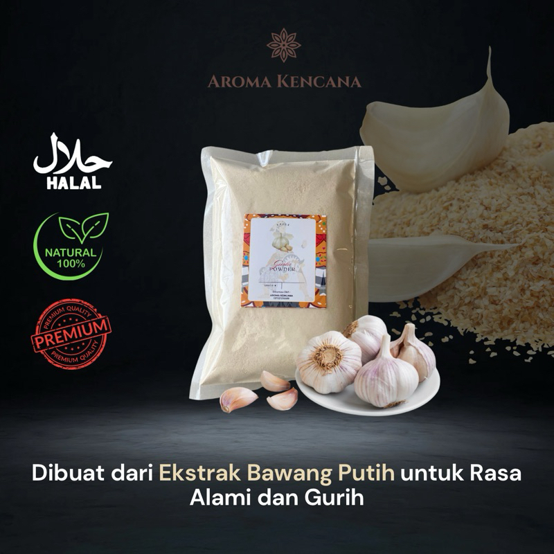 

Garlic Powder / Bawang Putih Bubuk Grade A (Premium) Halal AROMA KENCANA 40g, 100g, 250g