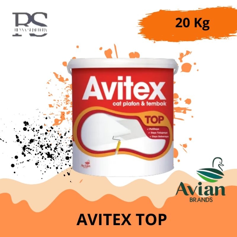Cat tembok.cat dinding AVITEX TOP 20KG. Cat plafon. Original