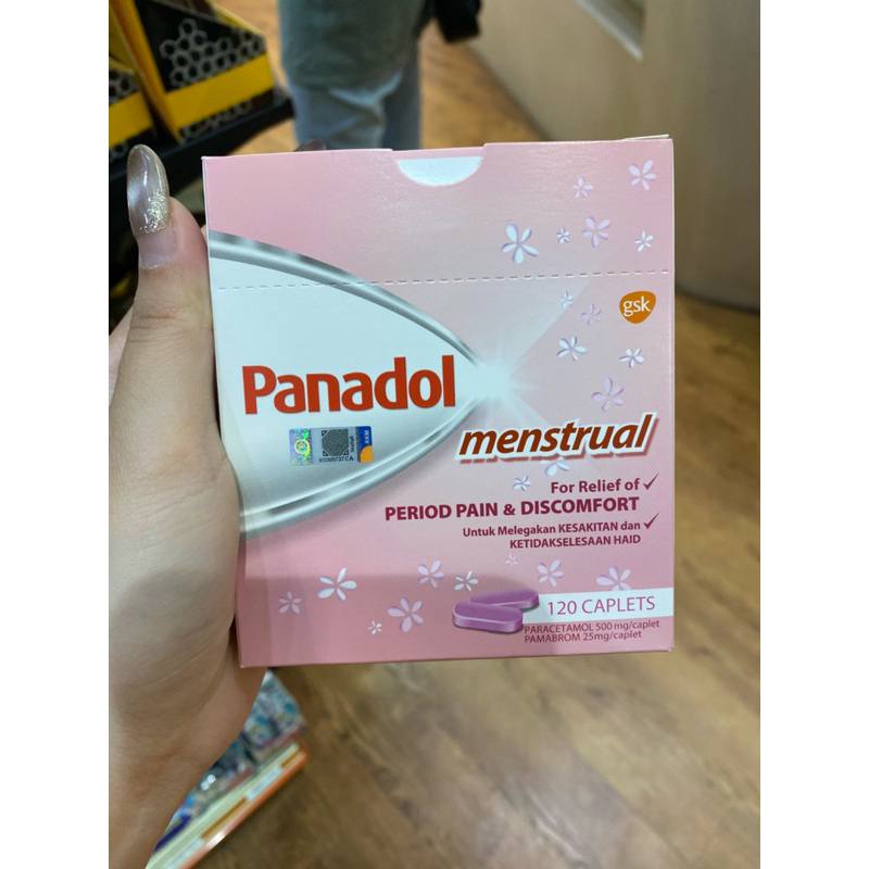 panadol menstrual menstruasi malaysia isi 120 caplets