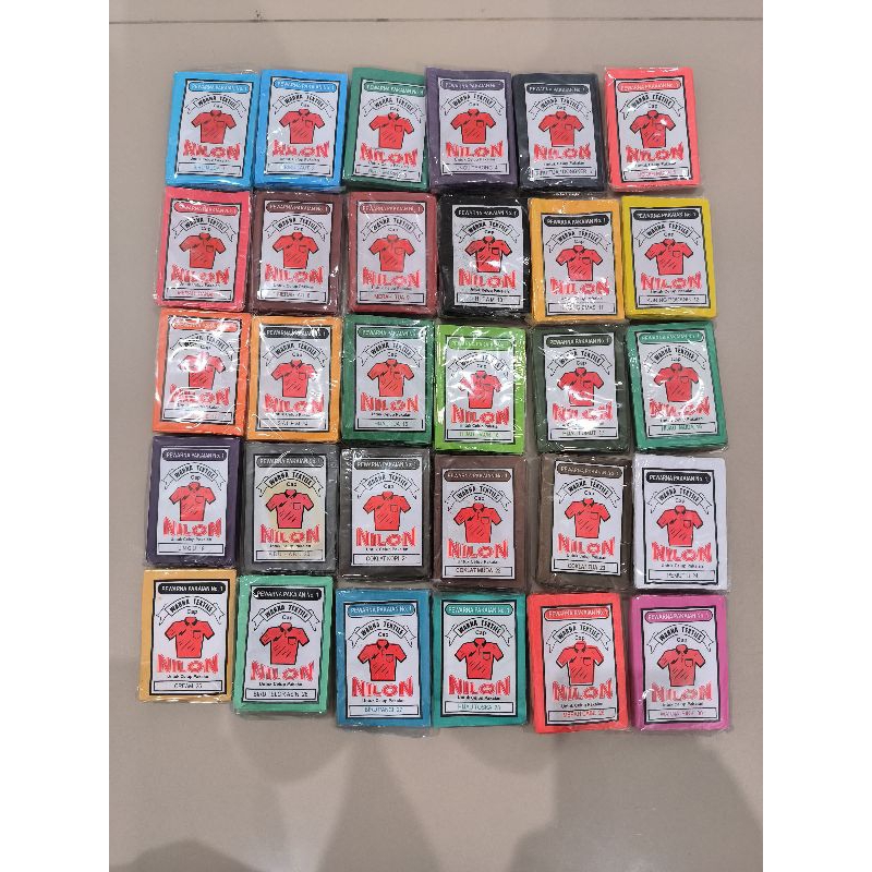 harga 10 bungkus wantex // pewarna pakaian / kain cap NILON // untuk celup baju kain pakaian celana 