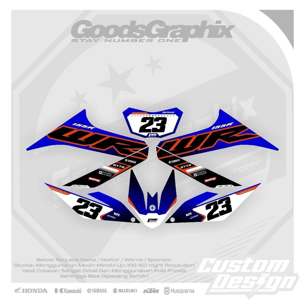 Striping hologram wr 155 - decal wr155 superglossy