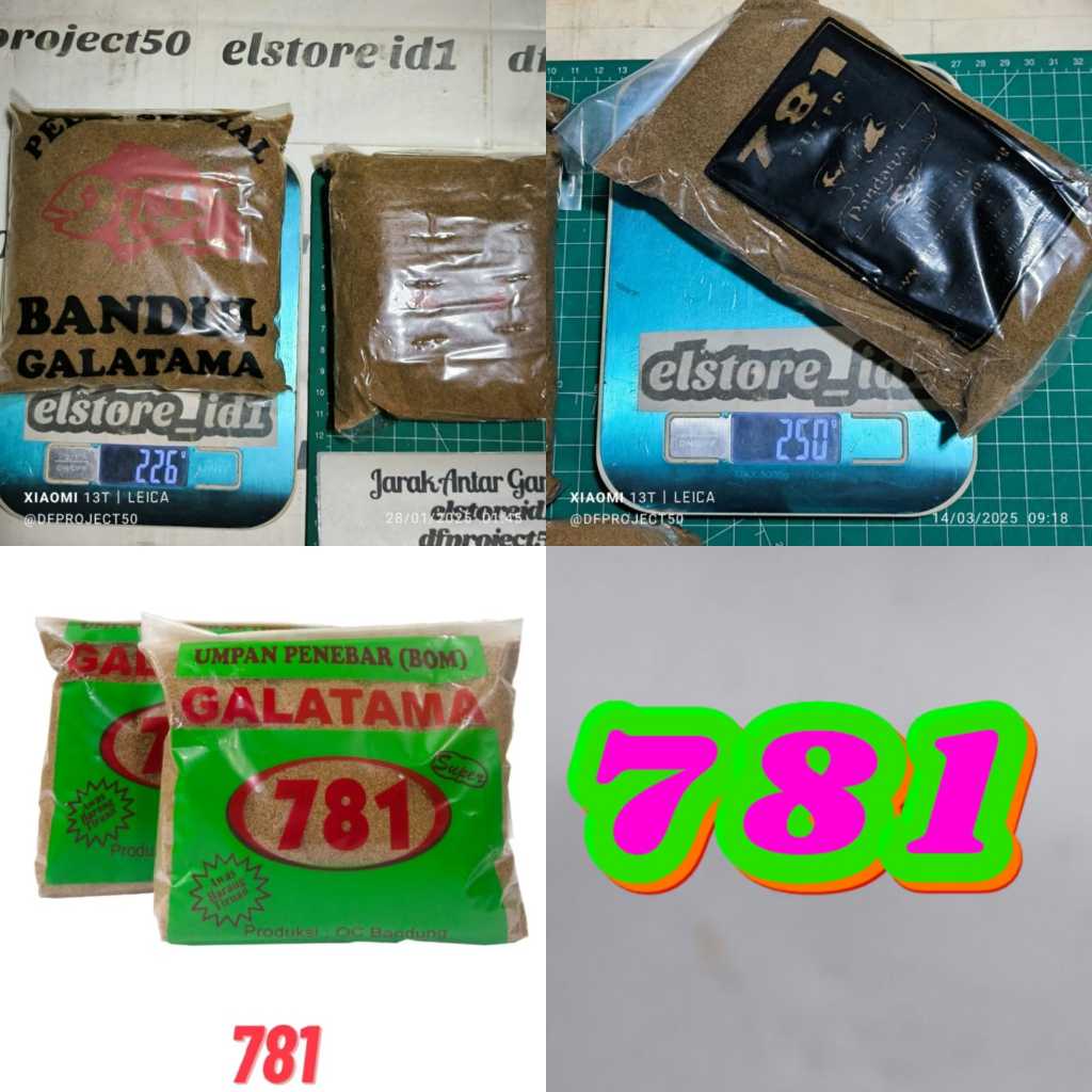 HY-PRO-VITE Umpan Pelet bom Bandul Halus 781 Pandawa OC-Bandung 781 Galatama min satu min dua