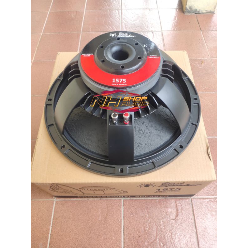 Speaker Black Spider 1575 Original 15in 15 inchi VC 3in Maxx 1000 Watt Coil 3 inchi Body Cor Daun Co