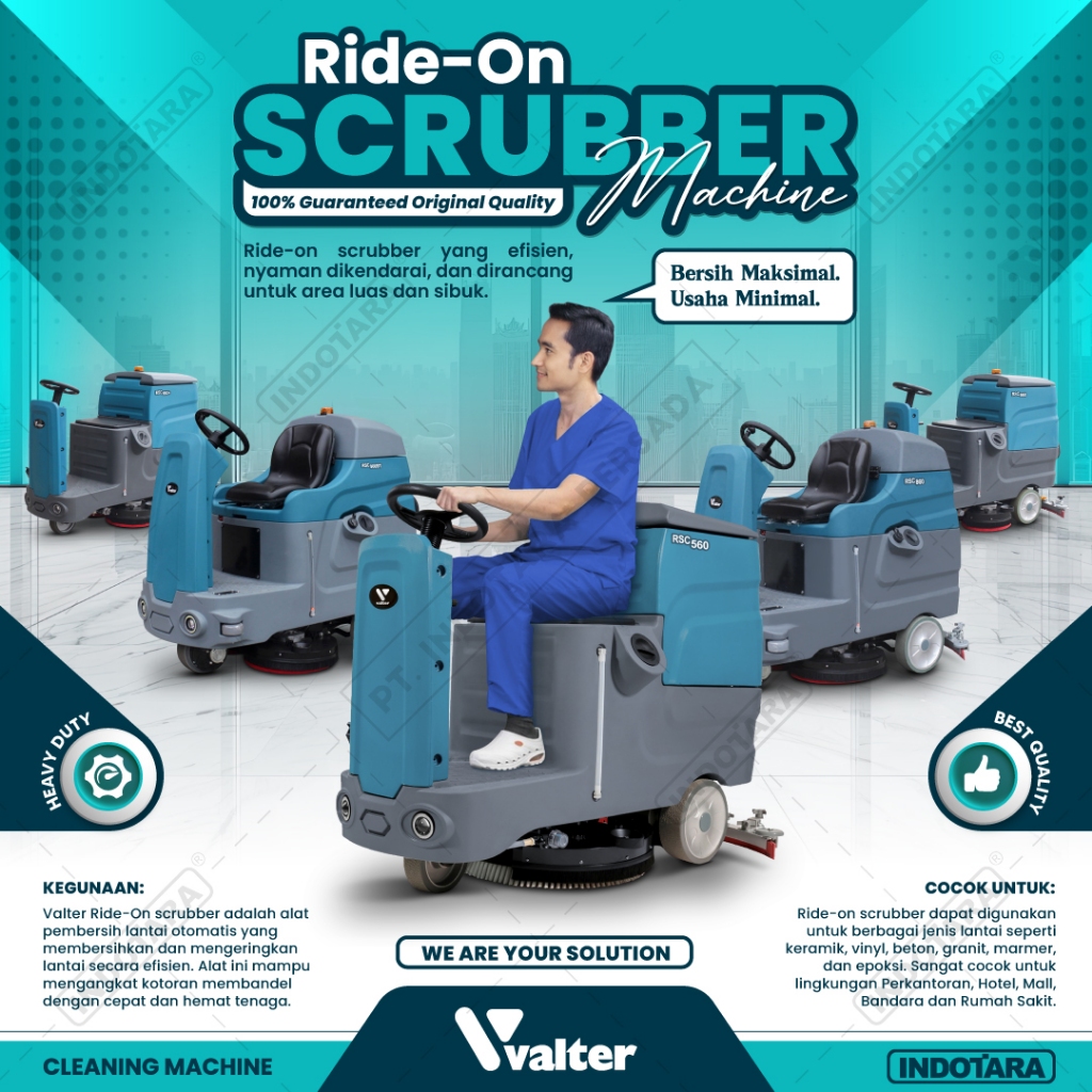 valter VTR-RSC 660 Ride-On Scrubber