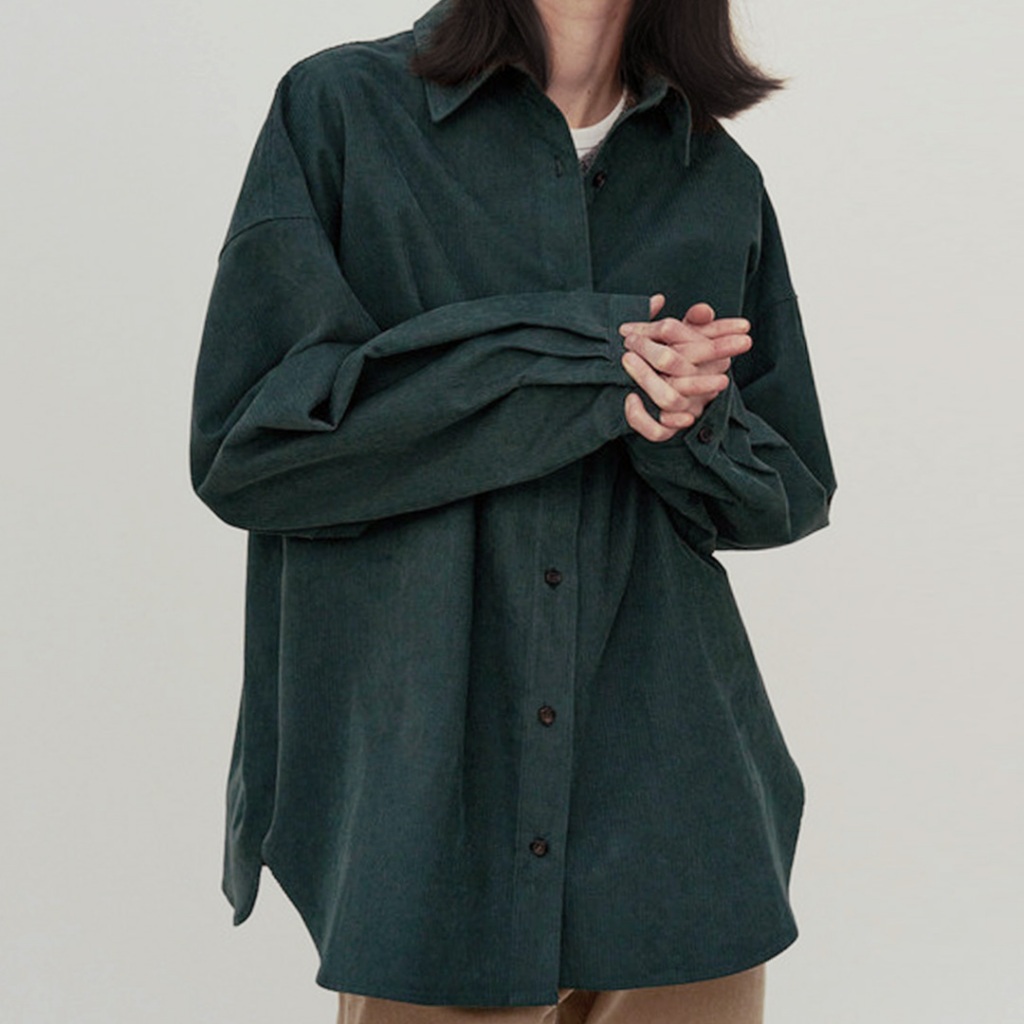 Cotton Daily - Adira Shirt| Kemeja Wanita | Bahan Premium | Atasan Polos  | Lengan Panjang Top