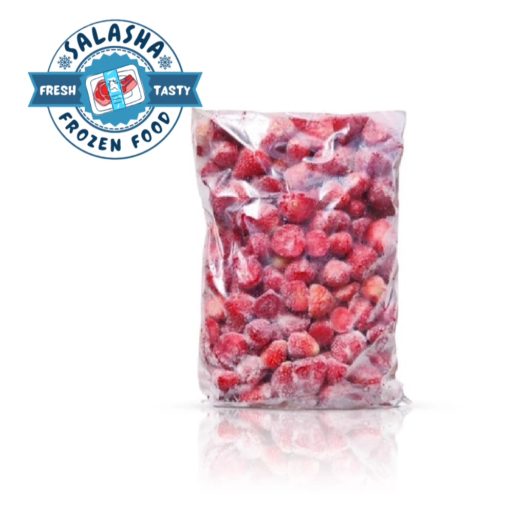 

Strawberry Curah Frozen 1kg, Buah Beku