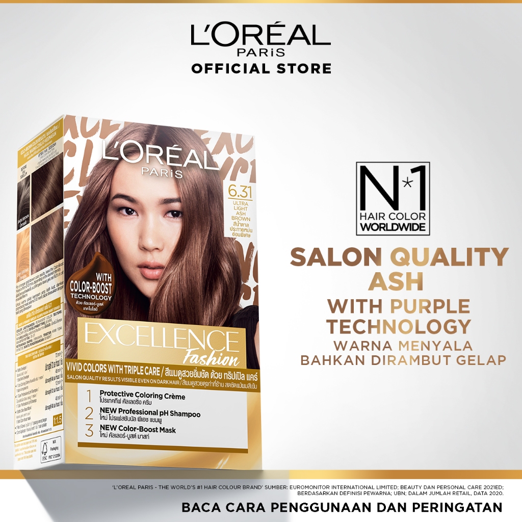 L'Oreal Paris Excellence Fashion Ultra Light Advance Ultra Care (Cat / Pewarna Rambut Permanen) - EX