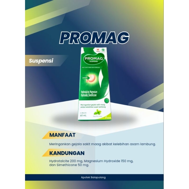 

Promag suspensi sirup 60ml perbotol