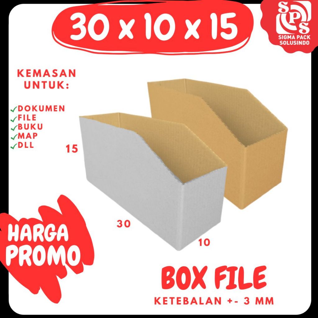 

Box File 30x10x15 Folder Map Box Bin Arsip Storage Box Bin Box Folder Bindex polos zigma shop