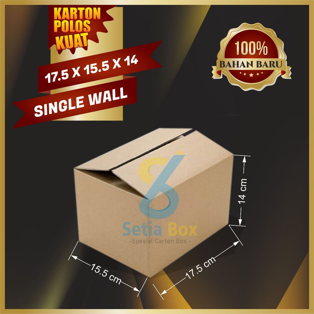 

Kardus box packing polos 17.5x15.5x14cm, murah, kotak karton, ukuran custom,packaging box,dus online