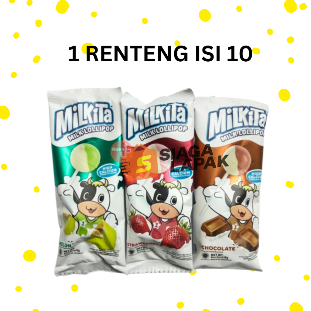 

Milkita 1 RENTENG Permen Lollipop Susu Aneka Rasa [BELI BANYAK LEBIH MURAH]