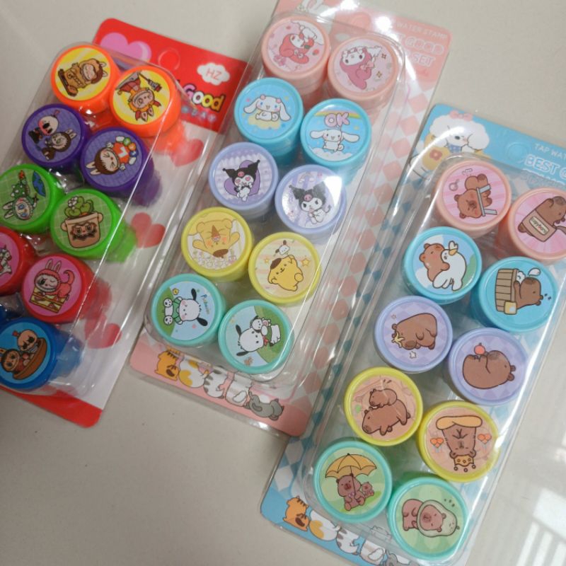 

Mainan stempel sanrio set isi 10 Capybara Labubu cinnamoroll my melody pompompurin pochacco