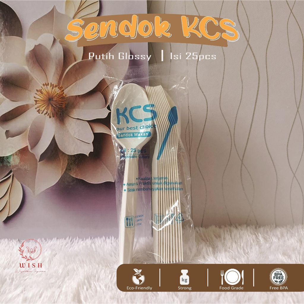 Sendok Makan KCS Putih / Sendok Plastik / Sendok Catering Tebal