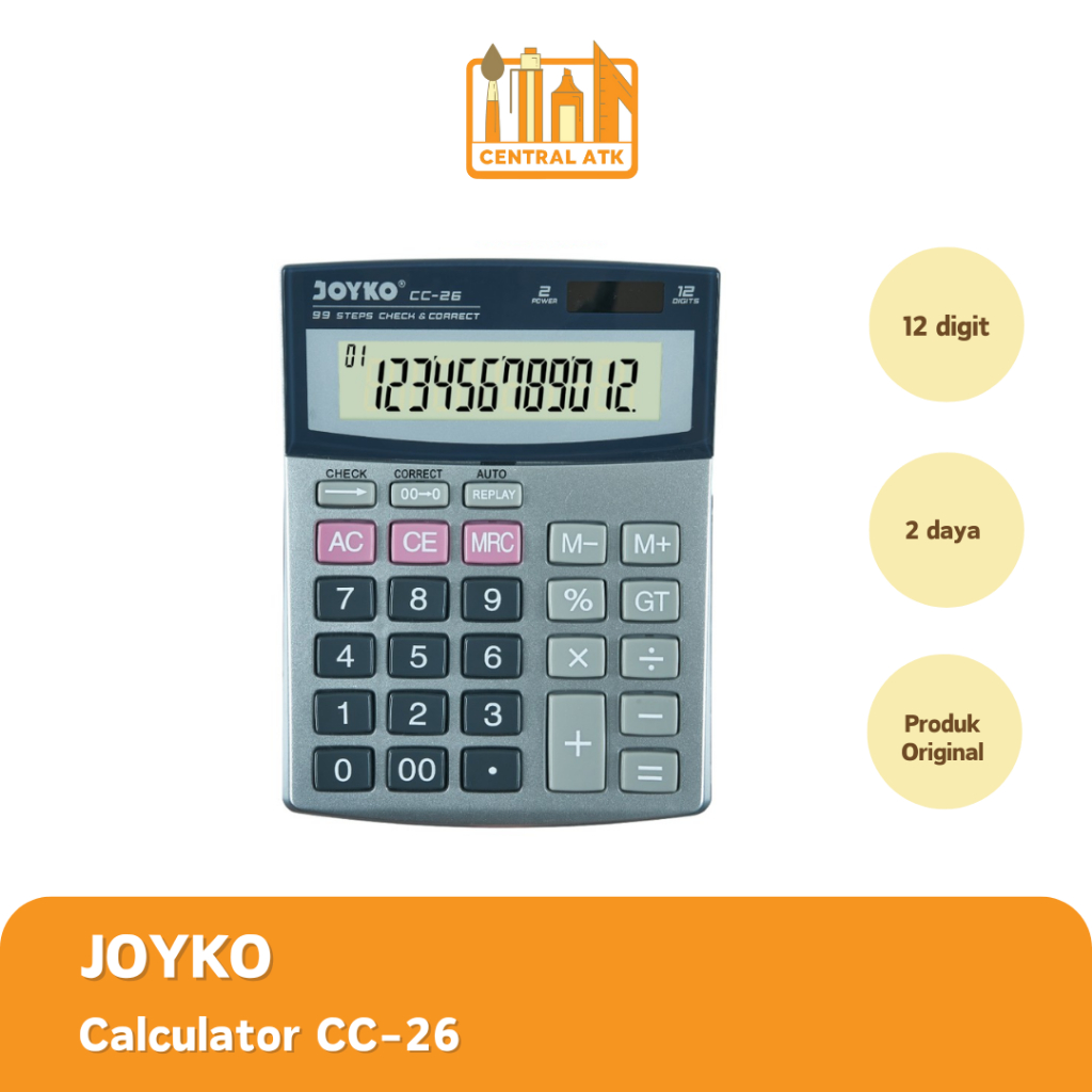 

CALCULATOR | KALKULATOR JOYKO 12 DIGIT CC 26