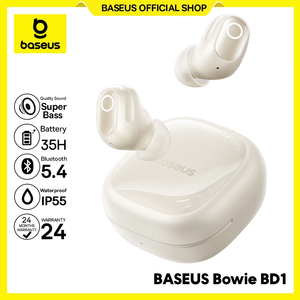 Baseus Exclusive Launch Mini TWS BD1 Super Bass IP55 Earphone Bluetooth 5.4 Earbuds WM01 Upgrade