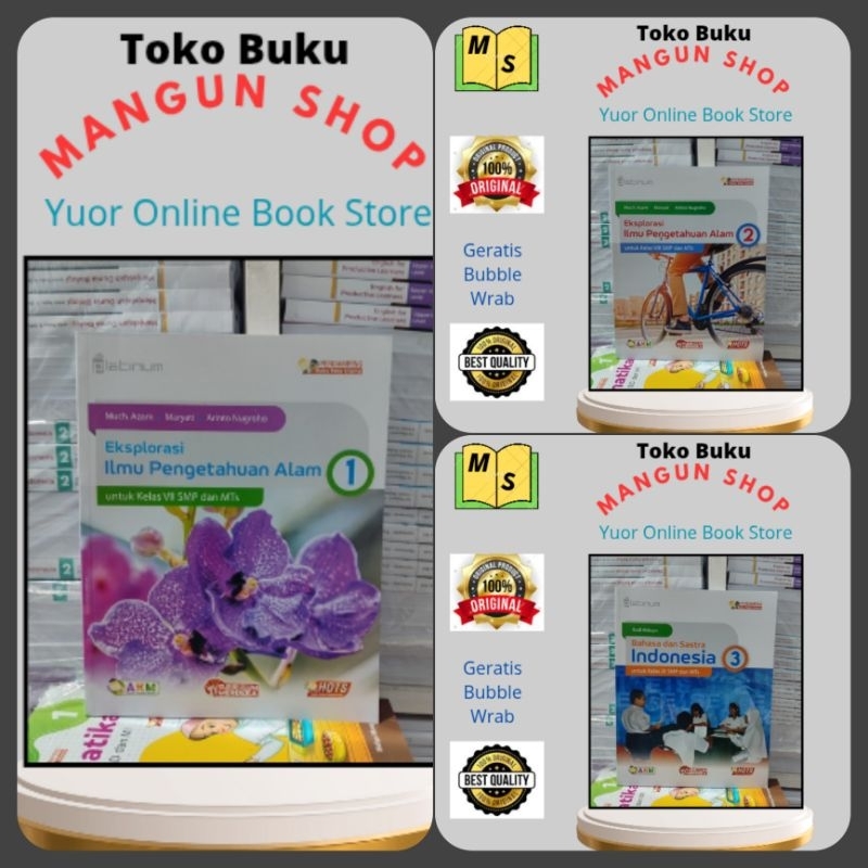 Buku Eksplorasi IPA ( Ilmu Pengetahuan Alam) Kelas 7,8,9 SMP Kurikulum Merdeka Platinum