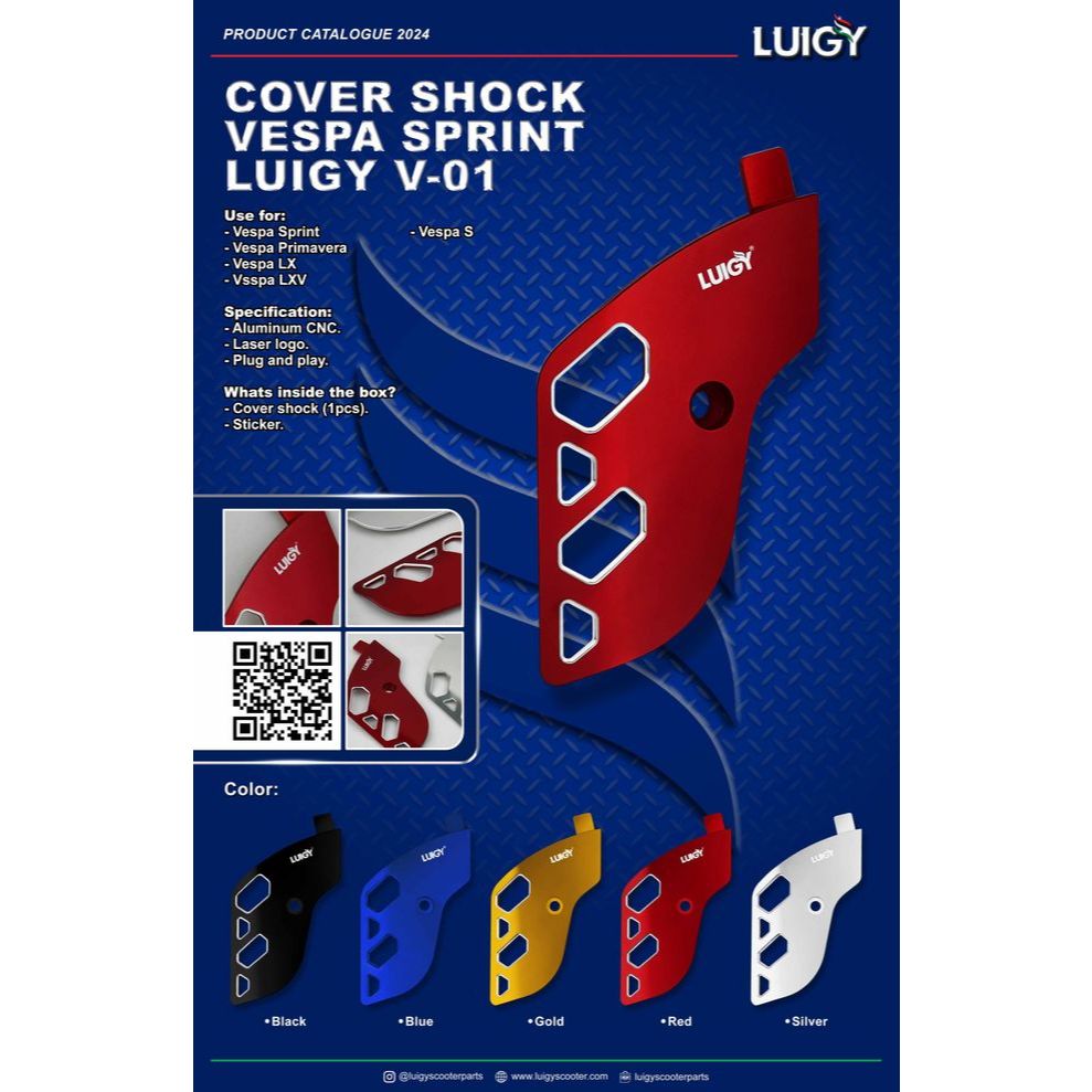 Cover Shock Depan Vespa Matic Sprint S Primavera V-01 Luigy
