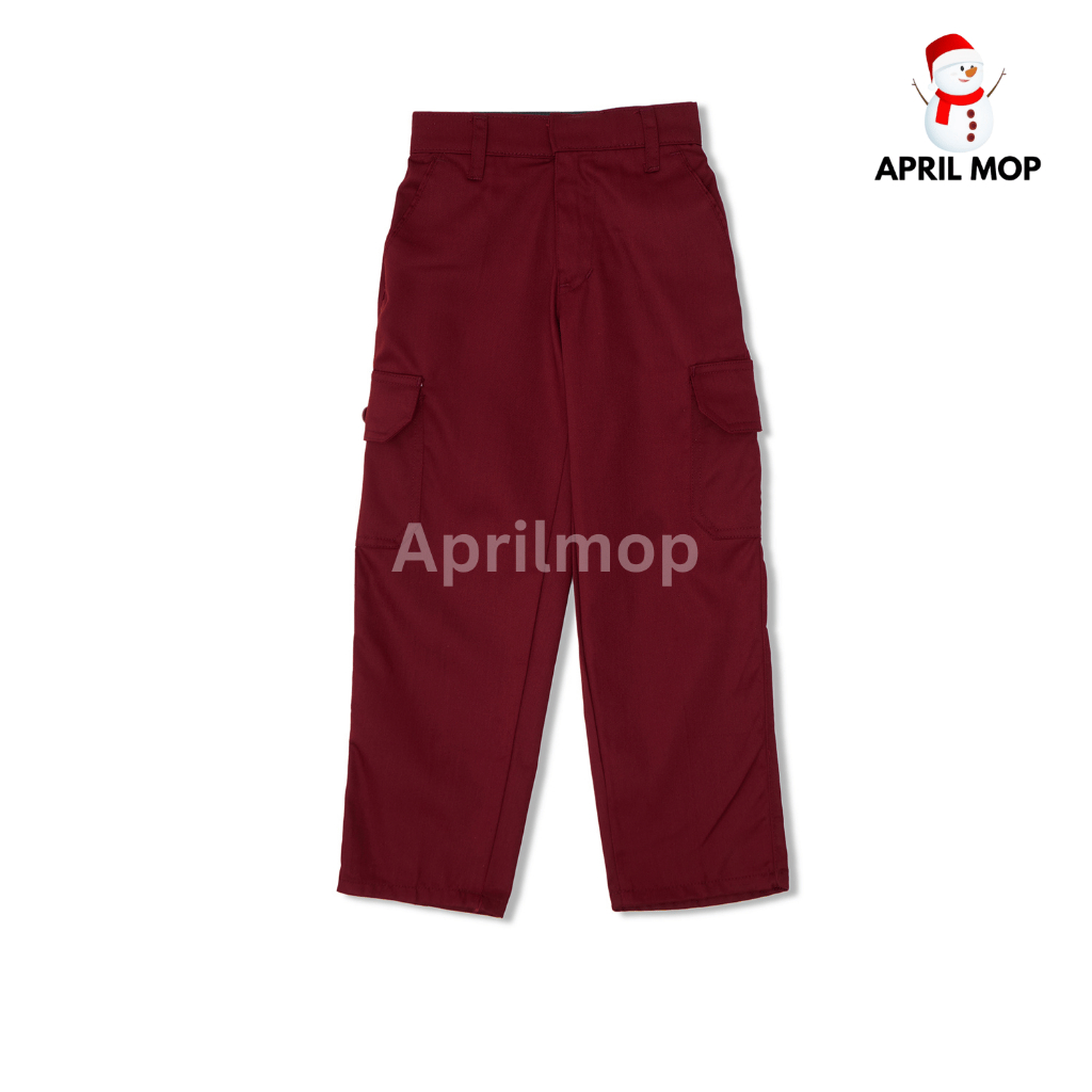 APRIL MOP SERAGAM SEKOLAH CELANA SD MERAH/PRAMUKA PANJANG KANTONG SAMPING