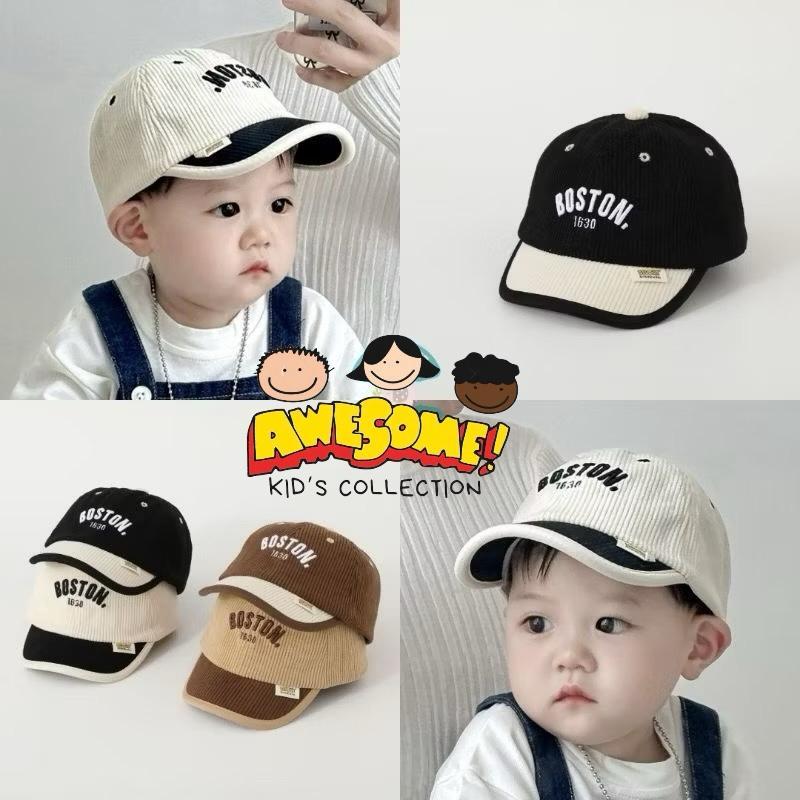 Thn BASEBALL Corduroy Topi Baseball Anak Bahan Corduroy Unisex Lingkar Kepala 48-52 cm Usia 1-4 Tahu