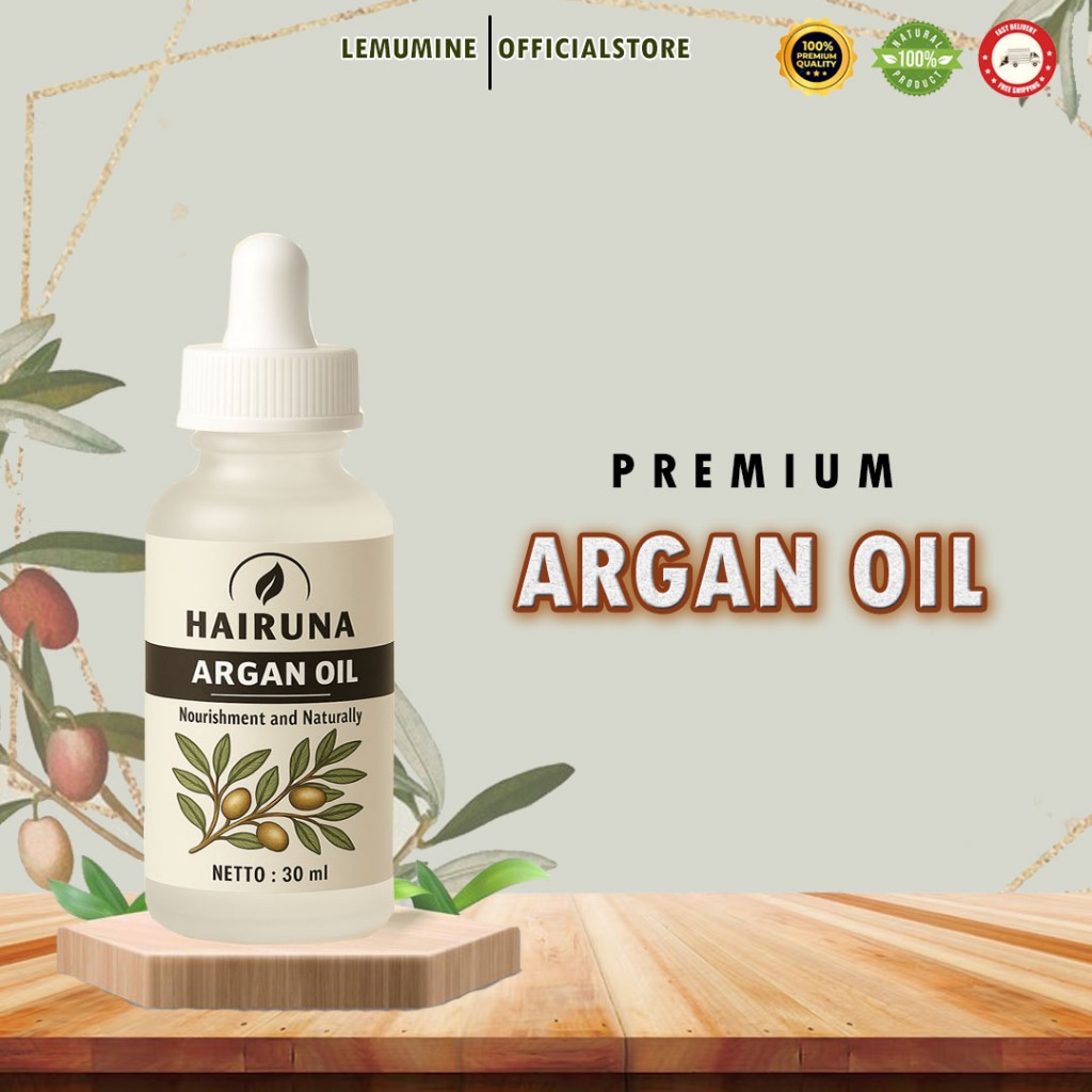 Argan Oil 30ml Minyak Argan Alami untuk Rambut & Kulit Hairuna