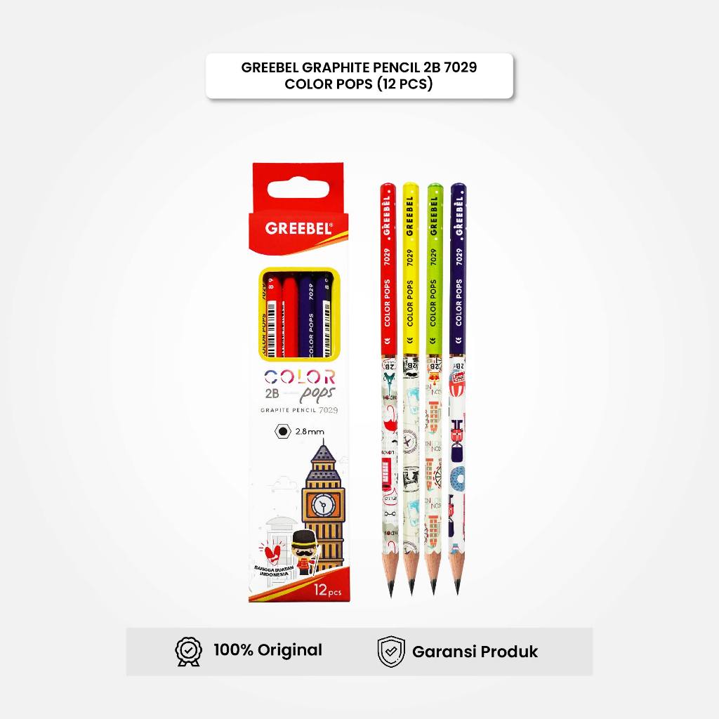 

Pensil Kayu 2B Color Pop Greebel (7029) Grafite Pensil Ujian Sekolah
